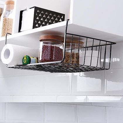 Obrazek z Dodatkowy wiszący metalowy koszyk - czarny