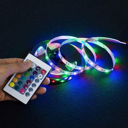 Obrazek z Taśma LED RGB z pilotem - 2 m
