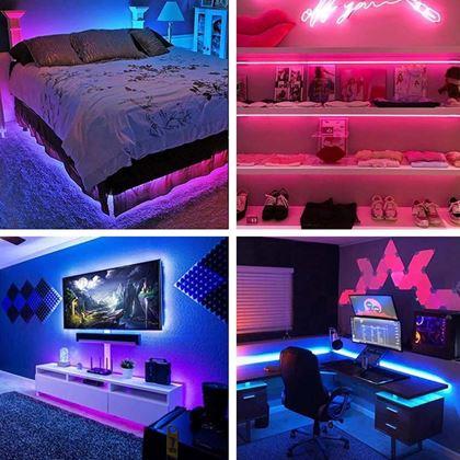 Obrazek z Taśma LED RGB z pilotem - 2 m