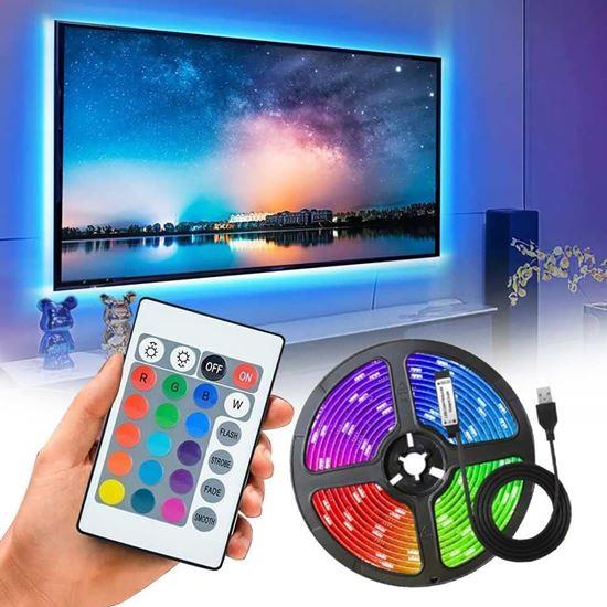 Obrazek z Taśma LED RGB z pilotem - 2 m