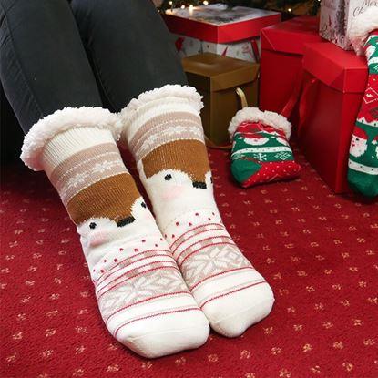 Obraz Świąteczne ciepłe skarpetki z futerkiem