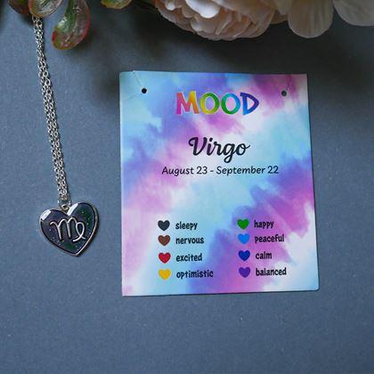 Obrazek z Naszyjnik z emocjami znaków zodiaku - dziewica