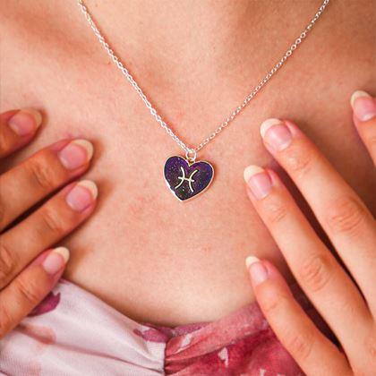 Obrazek z Naszyjnik z emocjami znaków zodiaku - ryby