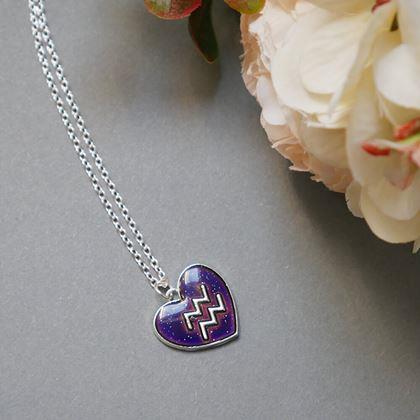 Obrazek z Naszyjnik z emocjami znaków zodiaku - wodnik