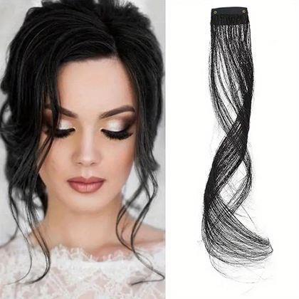 Obrazek z Dopinka na włosy z klipsem pasemka - czarny