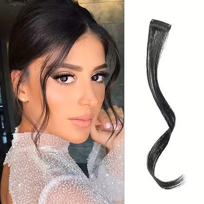 Obrazek z Dopinka na włosy z klipsem pasemka - czarny