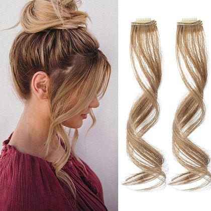 Obrazek z Dopinka na włosy z klipsem pasemka - ciemny blond