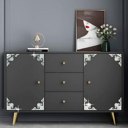 Obrazek z 4 szt. Naklejki lustrzane - ornamenty