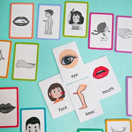 Obrazek z Zestaw 36 edukacyjnych fiszek w języku angielskim -  części ciała