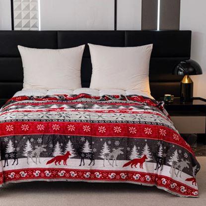 Obraz Świąteczny koc z mikrofibry leśne królestwo 150 x 200 cm