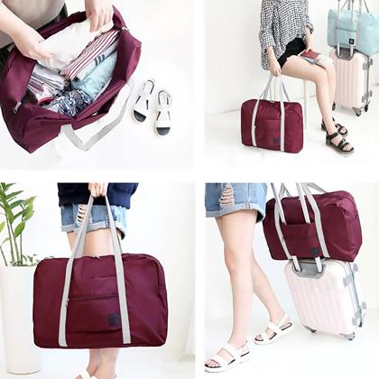 Obrazek z Składana torba podróżna – bordowa