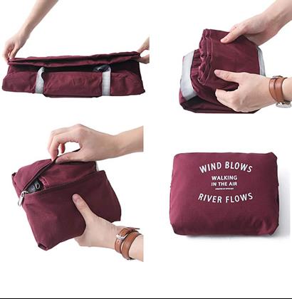 Obrazek z Składana torba podróżna – bordowa