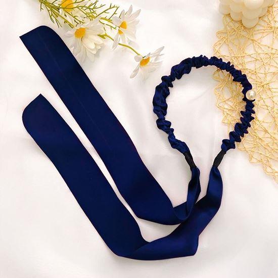 Obrazek z Opaska do włosów z wstążką  -   niebieska