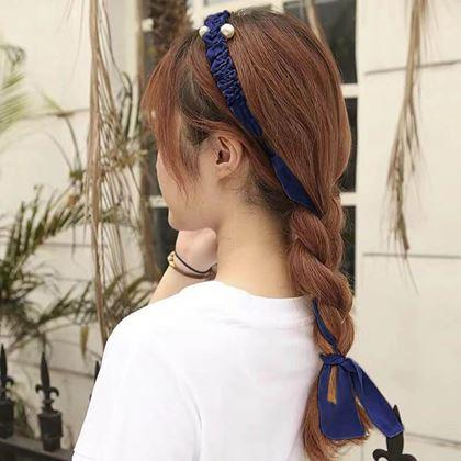 Obrazek z Opaska do włosów z wstążką  -   niebieska