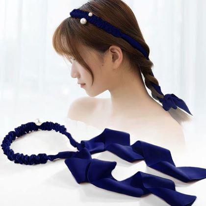 Obrazek z Opaska do włosów z wstążką  -   niebieska