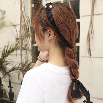 Obrazek z Opaska do włosów z wstążką  -  czarna