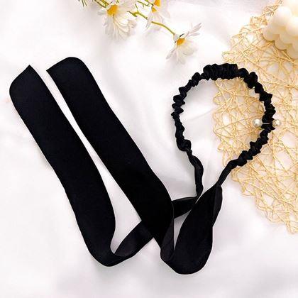 Obrazek z Opaska do włosów z wstążką  -  czarna