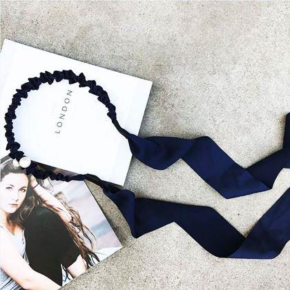 Obrazek z Opaska do włosów z wstążką  -   niebieska