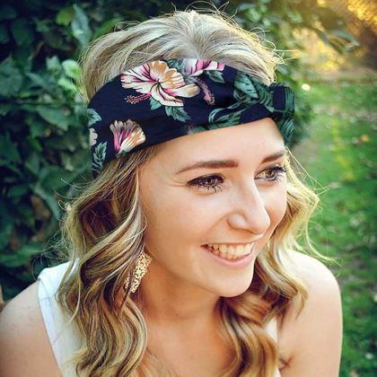 Obrazek z Opaska/szalik do włosów -  kwiaty