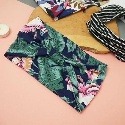 Obrazek z Opaska/szalik do włosów -  kwiaty