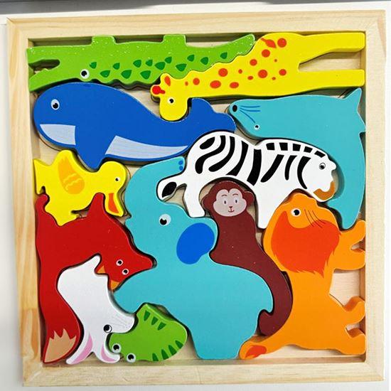 Obrazek z Drewniane puzzle - zwierzęta