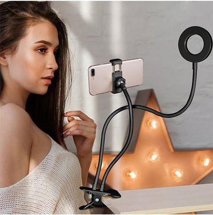 Obrazek z Selfie uchwyt na telefon z LED oświetleniem
