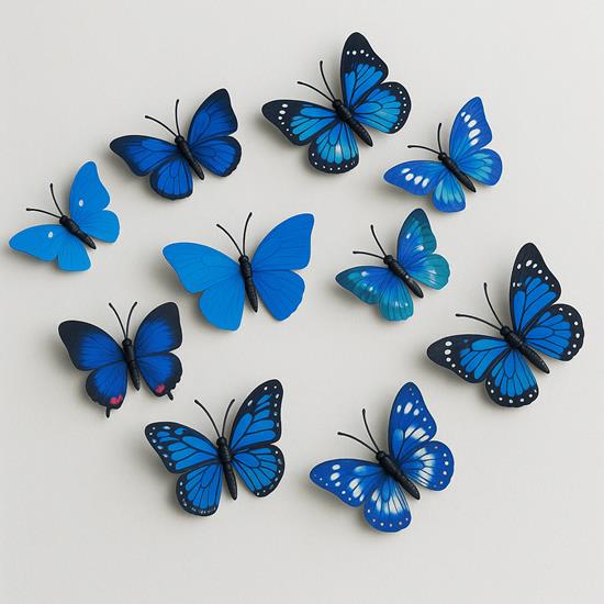 Obrazek z Spinki do włosów motyle 10 szt.  -  niebieskie
