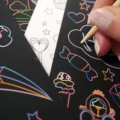 Obrazek z Obrazki do zdrapywania dla dzieci 9 szt.  -  jednorożce