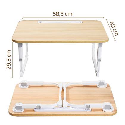 Obrazek z Składany stolik na laptop z lampką USB