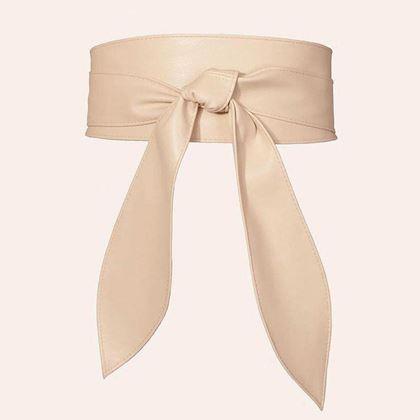 Obrazek z Damski pasek ozdobny  -  kremowy