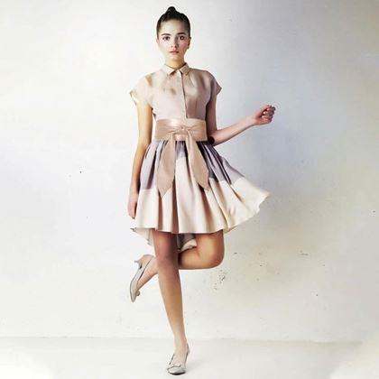 Obrazek z Damski pasek ozdobny  -  kremowy