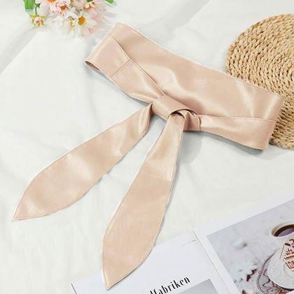 Obrazek z Damski pasek ozdobny  -  kremowy