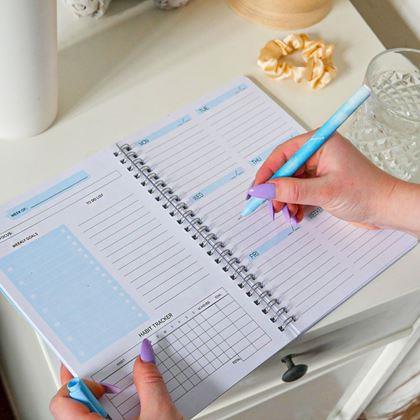 Obrazek z Niedatowany kalendarz motywacyjny  -  niebieski,