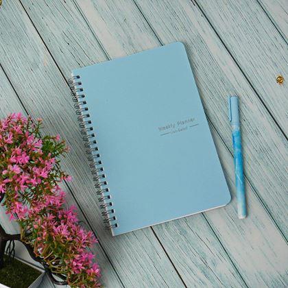 Obrazek z Niedatowany kalendarz motywacyjny  -  niebieski,