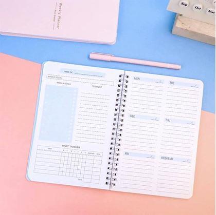 Obrazek z Niedatowany kalendarz motywacyjny  -  niebieski,