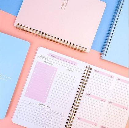 Obrazek z Niedatowany kalendarz motywacyjny  -  niebieski,