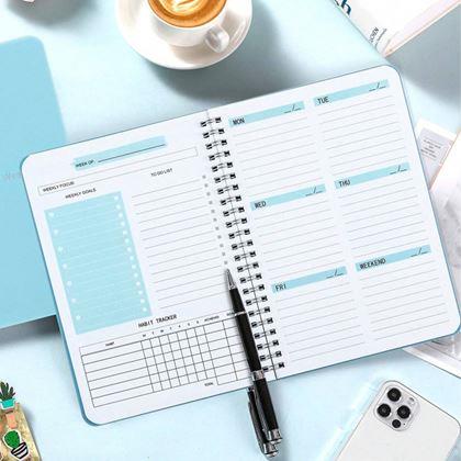 Obrazek z Niedatowany kalendarz motywacyjny  -  niebieski,