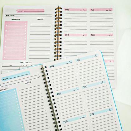 Obrazek z Niedatowany kalendarz motywacyjny  -  niebieski,