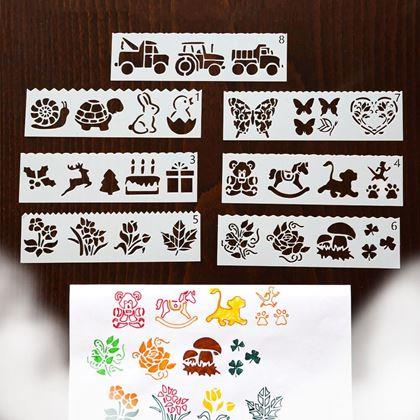 Obrazek z Zestaw szablonów do malowania 7 szt.