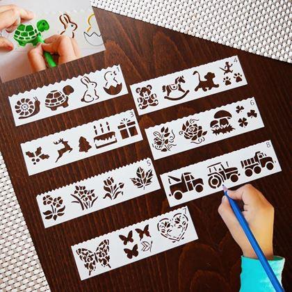 Obrazek z Zestaw szablonów do malowania 27 obrazków