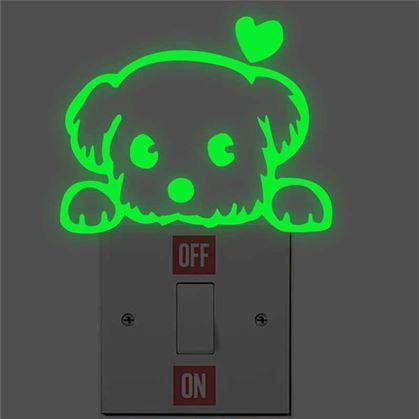 Obrazek z Świecące naklejki nad włącznik  -  piesek