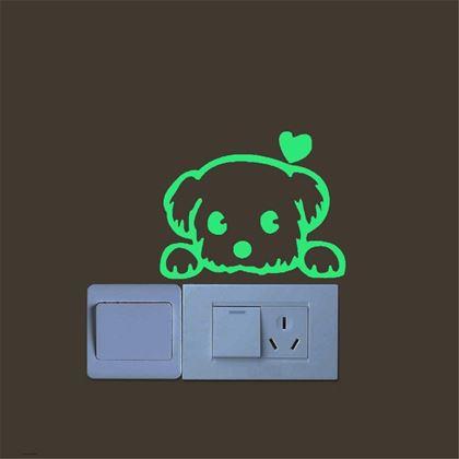 Obrazek z Świecące naklejki nad włącznik  -  piesek