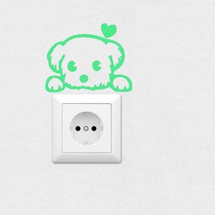 Obrazek z Świecące naklejki nad włącznik  -  piesek