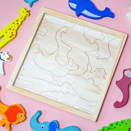 Obrazek z Drewniane puzzle - zwierzęta