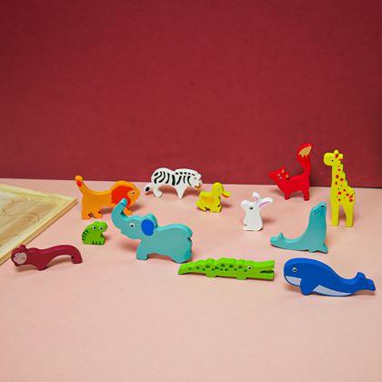 Obrazek z Drewniane puzzle - zwierzęta