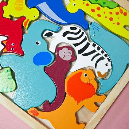 Obrazek z Drewniane puzzle - zwierzęta