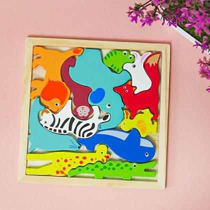 Obrazek z Drewniane puzzle - zwierzęta