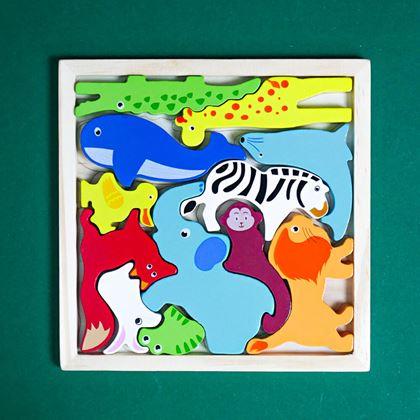 Obrazek z Drewniane puzzle - zwierzęta