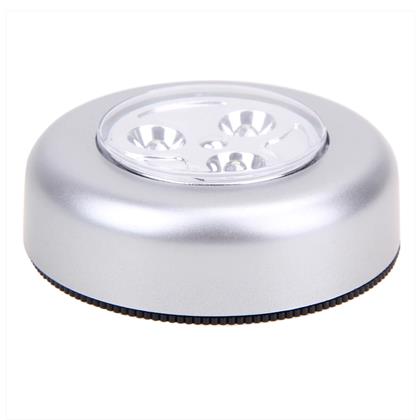 Obrazek z Samoprzylepna lampka 3 LED srebrna