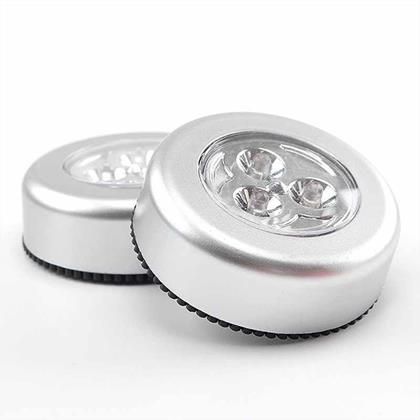 Obrazek z Samoprzylepna lampka 3 LED srebrna